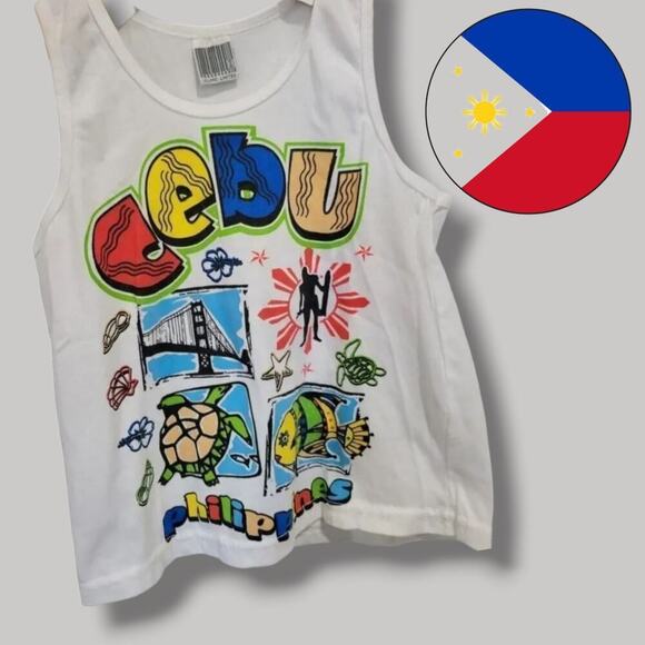 Island Limited kids unisex white CEBU Philippines graphic design tank top - Picture 6 of 6